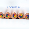 AndStal Marco 4 couleurs en 1 crayon de couleur Set Kids 6PCS / Box Rainbow Drawing Natural Color Crayon pour les enfants Dessin